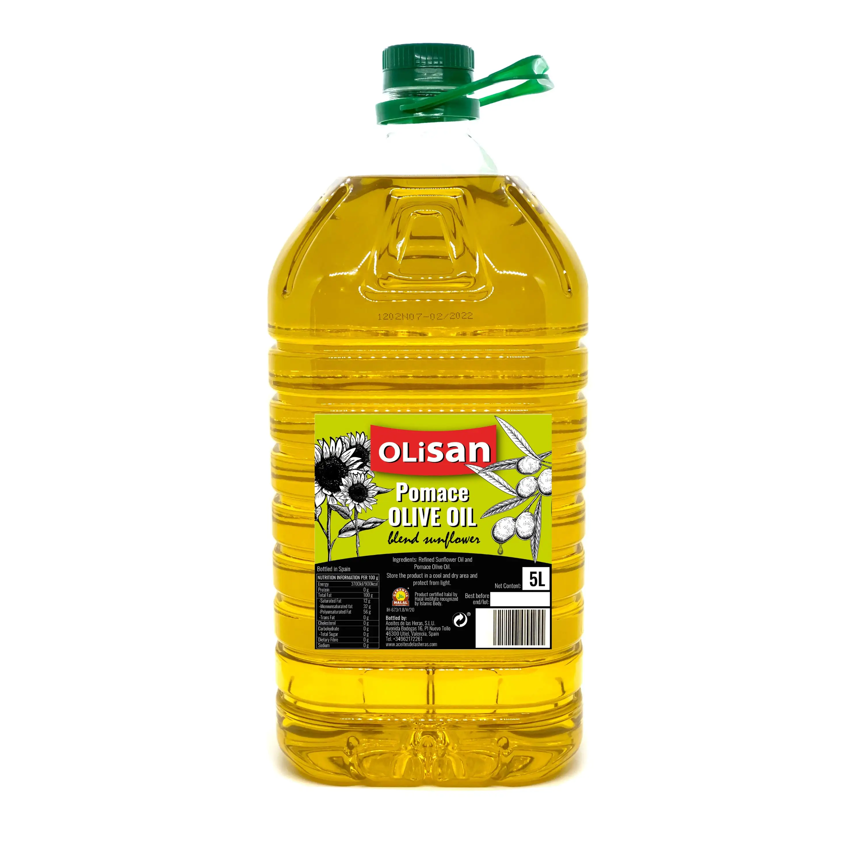 Sansa miscela di olio d'oliva con olio di girasole bottiglia in PET da 5 litri per vendita al dettaglio, horeca e olio da cucina all'ingrosso