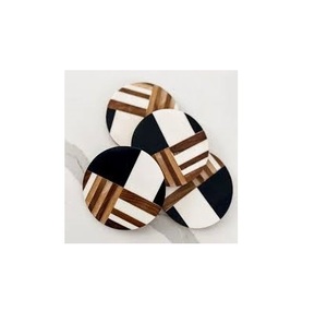Round Shape Handcrafted Indian Walnut Wooden <b>Tea</b> <b>Coasters</b> Customized Design Decorative <b>Coasters</b> Modern Style Durable Mat & Pads - Product Image 6