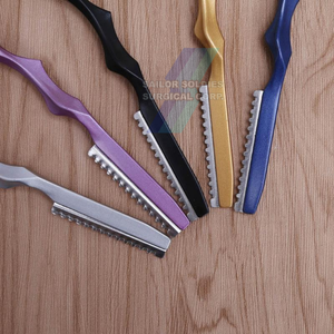 Maquinillas de afeitar personalizadas de una sola hoja de tamaño pequeño para salones de belleza Maquinillas de afeitar plegables manuales - Product Image 4