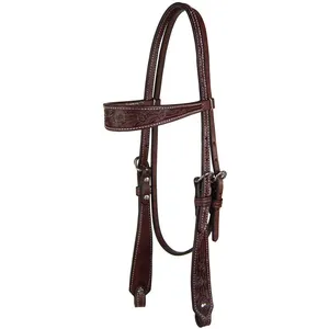 Conjunto de couro Western Headstall e coleira de peito para cavalo, durável e leve, couro para cavalo, atacado