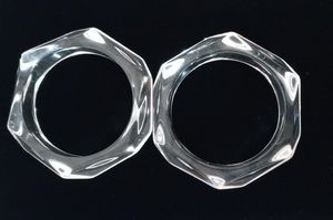 Bracelet jonc en résine artistique transparente au design élégant, magnifique bijou fantaisie naturel à facettes, modèle de Noël, vente en gros pour femme - Product Image 3