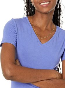 T-shirts pour femmes à col en V anti-boulochage en gros : Tissu 100 % coton durable pour les sports actifs ou le port quotidien décontracté - Product Image 3