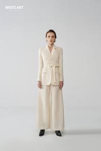 Haute couture femmes pantalons et haut ensemble droite jambe large Louisa pantalon tissu écologique femmes S vêtements 2025 Vietnam - Product Image 2