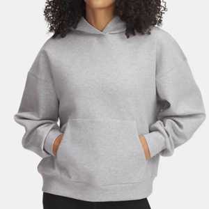 Sudadera con Capucha Personalizada con Cordón Ajustable y Hombros Caídos para Mujer, Sudadera Deportiva Antiarrugas, Transpirable, de Algodón de Alta Calidad - Product Image 1