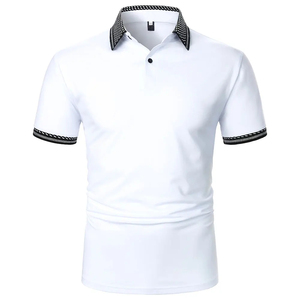 High Quality <b>Men's</b> Custom Design Solid Pattern T-<b>Shirt</b> 100% Cotton Canvas Quick Dry Lightweight <b>Short</b> <b>Sleeve</b> <b>Men</b> Golf Polo <b>Shirt</b> - Product Image 1