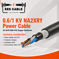 Câble d'alimentation monobrin CU XLPE AWA PVC avec conducteur en cuivre, isolation XLPE, armure en aluminium et gaine en PVC