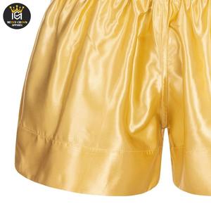 Pantalones cortos de boxeo de alta calidad para hombres Logotipo de diseño personalizado Joggers de malla sólida Pantalones cortos de entrenamiento atlético para uso en el gimnasio - Product Image 3