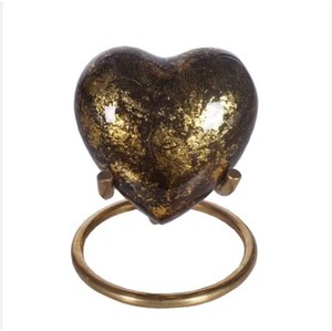 Urna de cerámica con corazón para cremación de mascotas, recuerdo de cenizas, urna de perro en forma de corazón para cenizas, recuerdo de urna para mascotas - Product Image 1
