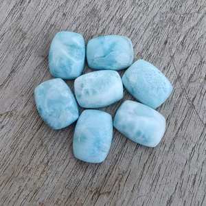 Coussin en Larimar Octa Naturel Calibré Taille 4x6mm à 20x30mm Pierres Précieuses Lâches à Dos Plat pour la Fabrication de Bijoux en Argent Collier Fin - Product Image 5