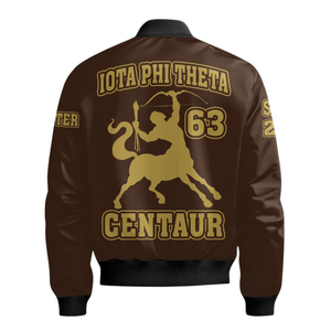 Chaqueta Satinada Iota Phi Theta 1963, Chaqueta Universitaria Bordada de la Fraternidad, Chaqueta Bomber Satinada Brillante, Ropa Exterior Premium para Hombre - Product Image 2