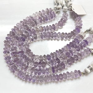 ลูกปัดพลอยสีม่วงแบบเหลี่ยมเพชรพลอยอัญมณีสีม่วงธรรมชาติสำหรับทำเครื่องประดับ - Product Image 5