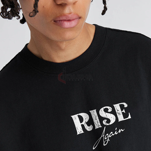 Fabricant de t-shirts DTG graphiques Streetwear à impression numérique personnalisée, poids lourd 300GSM - Product Image 3