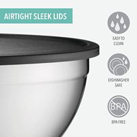 Tazón para Mezclar de Acero Inoxidable de Alta Calidad, Diseño Personalizado, Ligero, Resistente, Apto para Lavavajillas, Apilable, No Tóxico, para Fiestas