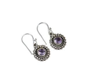 Pendientes para mujer Pendientes colgantes Amatista Piedra preciosa Alta calidad 925 Plata de ley sólida Pendientes para niñas Joyería de plata - Product Image 1