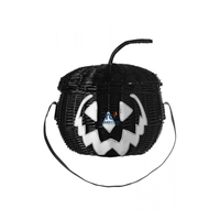 Panier tissé à la main en usine panier-cadeau en rotin en plastique en forme de citrouille avec couvercle pour le stockage d'Halloween