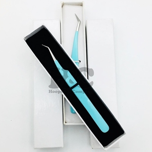 แหนบต่อขนตาทำจากสเตนเลสแหนบต่อขนตาปลายสีเงินแบบยั่งยืน - Product Image 6