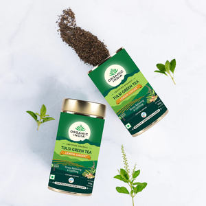 Rebosante de notas cálidas de Tulsi y jengibre Tulsi Té verde Limón Jengibre con un sabor a limón natural es relajante en una taza - Product Image 4