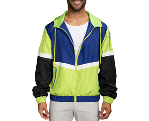 Service OEM ODM Veste coupe-vent à capuche pour homme Vestes de pluie Logo personnalisé Veste coupe-vent pour homme Veste de pluie d'extérieur pour homme - Product Image 1