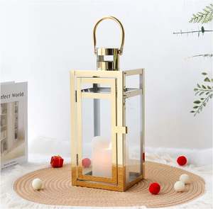 Classique En Acier Inoxydable Décoratif Lanterne Bougeoir En Plein Air Pour La Décoration De La Maison Hôtel Restaurant Bureau De Mariage En Gros - Product Image 3