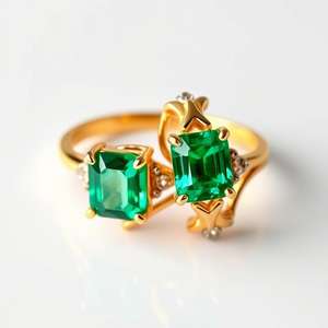 Anillo abierto de Plata de Ley 925 con circón verde, anillo de piedras preciosas de moda Vintage Superior para mujeres y niñas, característica impermeable - Product Image 3