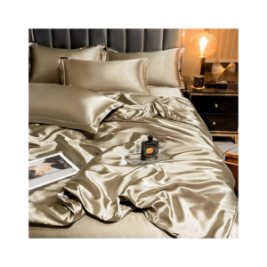 Best Selling Luxury Emulation Silk Fitted Sheet <b>Satin</b> High End King Size Bed Sheet Queen Home and Hotel Use Sheet - Product Image 5