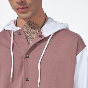 Nardon เสื้อมีฮู้ดผ้าขนแกะเชอร์ปาสำหรับผู้ชายคอลเลคชั่นฤดูใบไม้ร่วงฤดูหนาวคอตั้งโลโก้ด้านหน้าทรงหลวม - Product Image 5