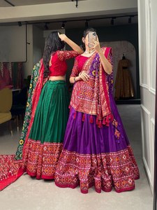 Lehenga choli สำหรับผู้หญิงใส่ไปงานปาร์ตี้คอลเลกชันอินเดีย - Product Image 3