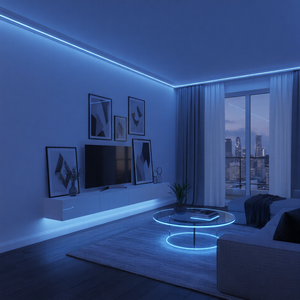 Tira de Luces LED de 12 V, 120 LED SMD2835, IP20, 13,5 W, Cinta LED Flexible en Color Ámbar, Limón y Azul para Gabinetes, Dormitorios, Cocinas, Iluminación Decorativa para TV - Product Image 6