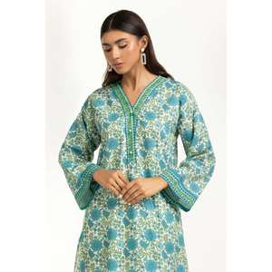 Conjunto Bohemio de Algodón y Viscosa IPST-55244 para Primavera/Verano con Mangas Tres Cuartos - Product Image 2