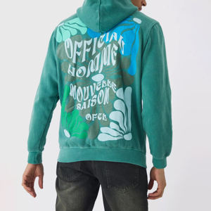 Sudadera con capucha recortada Boxy lavado ácido Vintage personalizada Unisex 100% algodón Prolmer sudadera serigrafía Streetwear pulóver Sudadera con capucha - Product Image 3