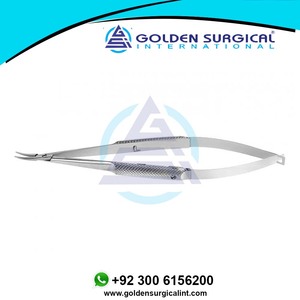 Porte-aiguilles Barraquer modèle court, mâchoires très délicates, droites, courbées, avec ou sans verrouillage - Product Image 2