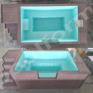 Piscina de Lujo de Fibra de Vidrio Sobre el Suelo para Niños, Pequeño Spa de Inmersión - Product Image 4