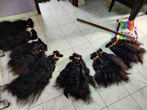 Mèches en vrac non traitées Remy Indian Temple sans colle, extensions originales de cheveux humains dans la trame de cheveux de style ondulé - Product Image 5