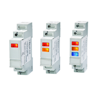 Voltmètre et ampèremètre miniatures monophasés GIC MM1NDV pour voiture, en ABS, avec affichage LED, indicateur de courant continu 220V AC