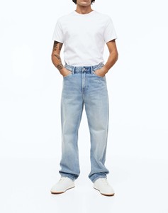 Jeans droits décontractés personnalisables pour hommes, style streetwear vintage, respirants, en denim délavé - Product Image 5