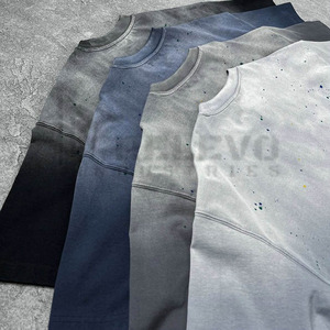 High Quality 100% Cotton Heavyweight Oversized Breathable Quick-drying T-shirt Printed Logo Stone Acid <b>Washed</b> Vintage Design Men - Product Image 1