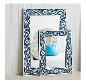 Miroir mural en incrustation d'os fait à la main de haute qualité incrustation de nacre cadre décoratif style moderne pour la décoration intérieure - Product Image 1