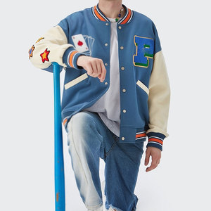 High Quality Men's Stylish Lettermen Jacket with Stand Collar and Front Logo Winter Jacket Quick Dry & Breathable - Product Image 2