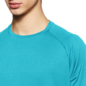 T-shirt uni à col rond en coton doux pour hommes, confortable et polyvalent, parfait pour une personnalisation décontractée disponible en commandes en gros - Product Image 5