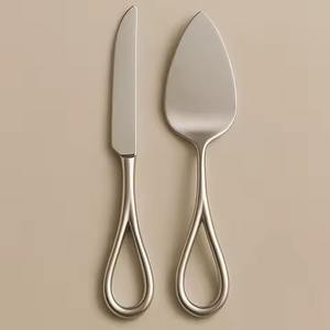 Servidor de pastel con mango de ratán rústico, espátula de postre de acero inoxidable, decoración de granja moderna, accesorio de cocina natural - Product Image 6