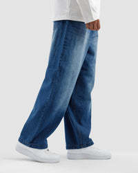 Pantalones de chándal de algodón para hombre con logotipo personalizado de alta calidad, pantalones deportivos holgados para exteriores activos, pantalones de chándal para hombre, Color azul - Product Image 3