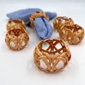 Stylish Rattan Napkin <b>Ring</b> For Adding A Warm And Natural Touch To Modern Farmhouse Dining Decor And Wedding Tables - Product Image 3