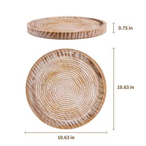 Bandeja de Madera Ecológica de Alta Demanda, Hecha a Mano, Decoración para el Hogar, Apta para Lavavajillas y Microondas, para Café, Aperitivos, Bebidas y Comidas - Product Image 5