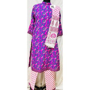 Conjunto de Traje de Algodón Cosido para Mujer con Dupatta, Ropa Tradicional Elegante - Product Image 1