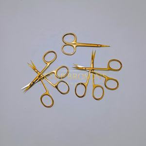 Ciseaux à plasma dorés de haute qualité, nouveau produit, pour sourcils, en acier inoxydable, avec votre propre logo et couleur personnalisés, instrument de beauté - Product Image 2