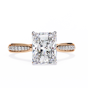 Elegant Round Brilliant Cut Lab Grown Diamond Ring IGI Certified VVS VS D E 14K Rose Yellow White Gold Promise Jewelry <b>Gift</b> - Product Image 2