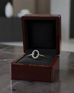 Bague en spinelle noir, argent sterling 925 avec pierres AD blanches, bijoux élégants pour femmes, fournisseur en gros de pierres précieuses - Product Image 3