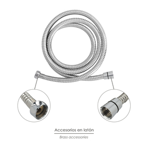 Extendable Stainless Steel Shower Hose 1.7 to 2.0 Meters with Brass Accessories - Product Image 3