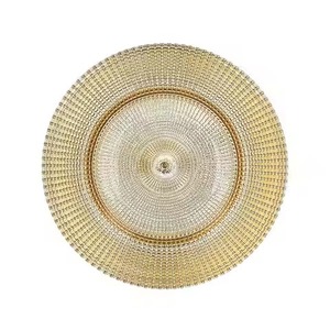 Placa de cargador segura para alimentos de calidad duradera de aspecto Vintage, uso duradero en ocasiones de fiesta de boda, placa de cargador redonda - Product Image 4