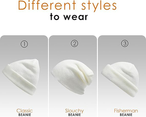 Unisex Custom Brand Unique Cable Knitted Lightweight Stylish <b>Slouch</b> Long <b>Beanie</b> Different Style Extreme Comfort - Product Image 4